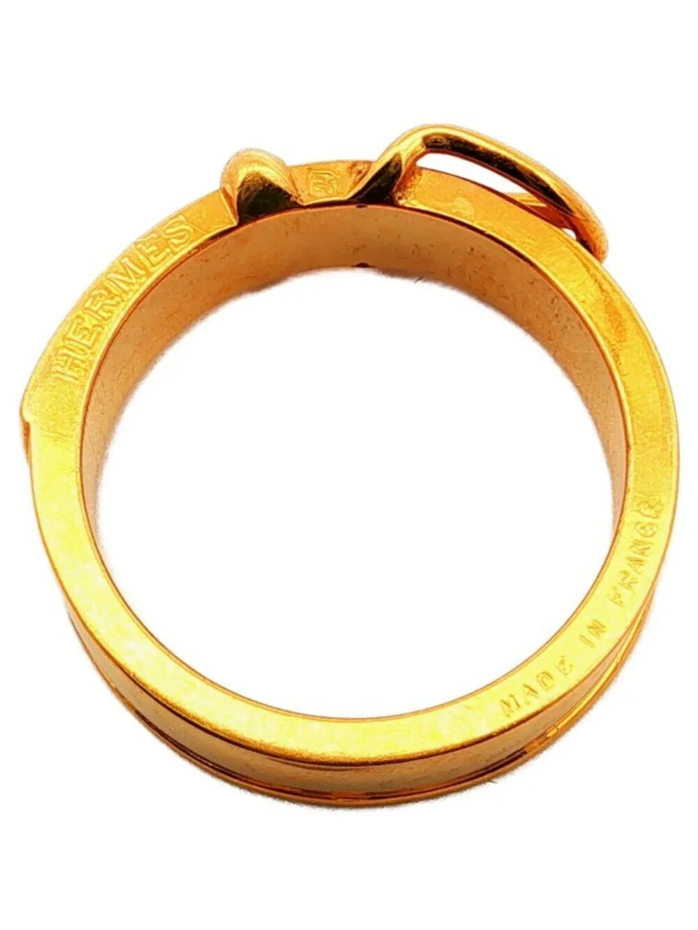Hermes Ceinture Belt Scarf Ring 20.5 60.5 Gold - Picture 3 of 5